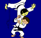 Dibujo Judo pintado por larisa