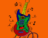 Dibujo Guitarra eléctrica pintado por 9ker