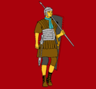 Dibujo Soldado romano pintado por jhuyguughb