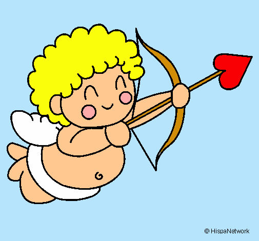 Dibujo Cupido pintado por Tina1