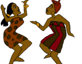 Dibujo Mujeres bailando pintado por Extrellita