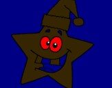 Dibujo estrella de navidad pintado por nerea1996