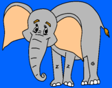 Dibujo Elefante feliz pintado por Rosiris