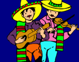 Dibujo Mariachis pintado por Lililover