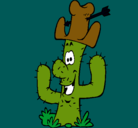 Dibujo Cactus con sombrero pintado por ADRIA M