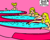 Dibujo Barbie y sus amigas en el jacuzzi pintado por sandrik