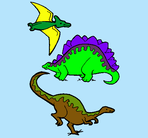 Tres clases de dinosaurios