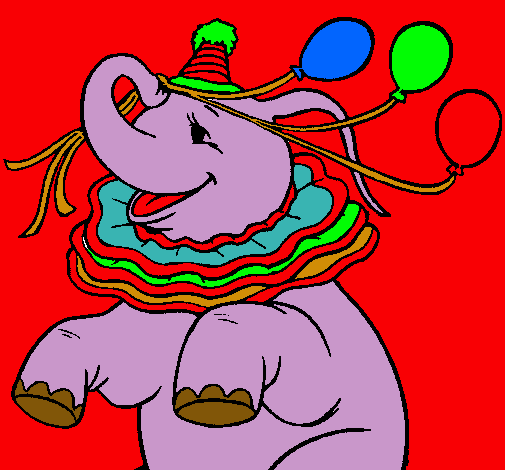 Elefante con 3 globos