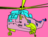 Dibujo Helicóptero al rescate pintado por elicoptero