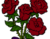 Dibujo Ramo de rosas pintado por iluhi