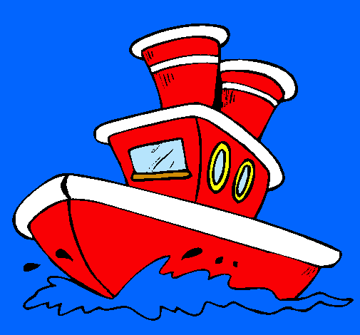 Dibujo Barco en el mar pintado por rutycarela