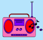 Dibujo Radio cassette 2 pintado por TRINIIIIIIII