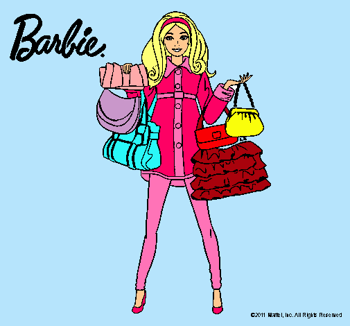Dibujo Barbie de compras pintado por isabechisa