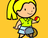 Dibujo Chica tenista pintado por tenista