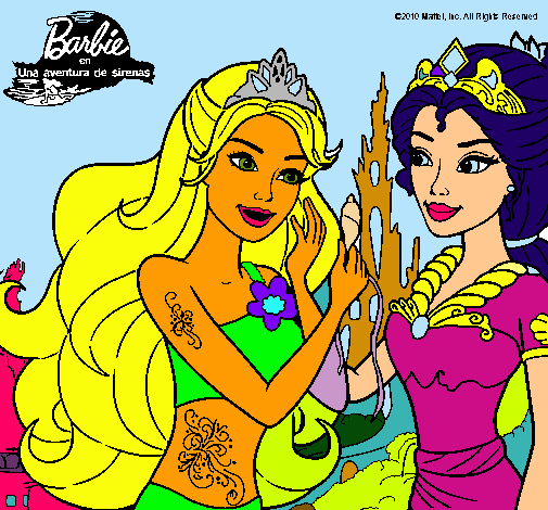 Barbie se despiede de la reina sirena