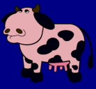 Dibujo Vaca pensativa pintado por titos