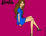 Dibujo Barbie sentada pintado por utey