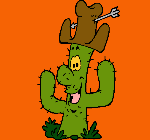 Cactus con sombrero
