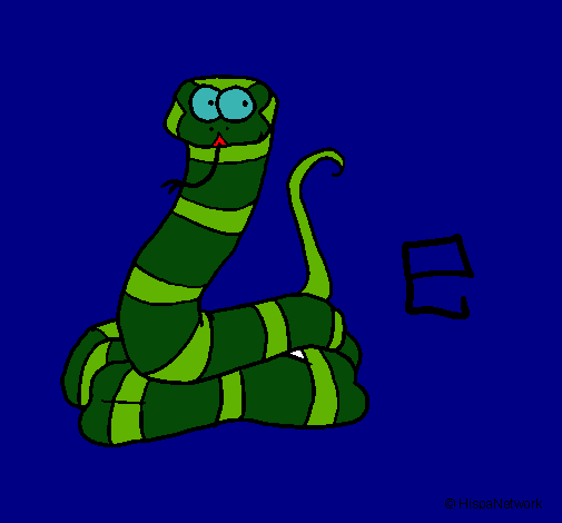 Dibujo Serpiente pintado por chiclebomb