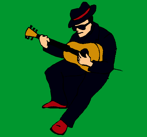 Guitarrista con sombrero