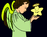 Dibujo Ángel y estrella pintado por ereiu