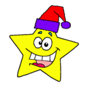 Dibujo estrella de navidad pintado por pitaflautasd