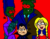 Dibujo Familia de monstruos pintado por akiama