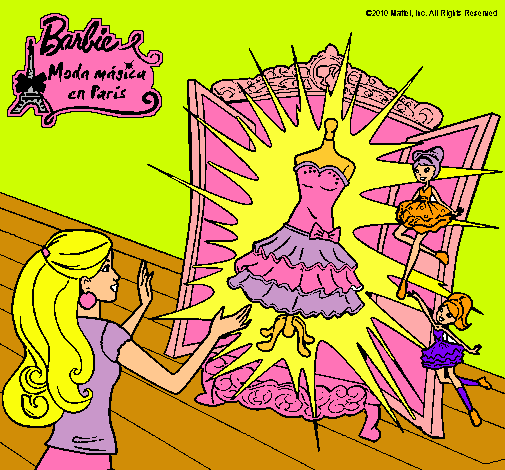 Dibujo El vestido mágico de Barbie pintado por roci_wapit