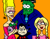 Dibujo Familia de monstruos pintado por 041678954620