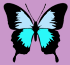 Dibujo Mariposa con alas negras pintado por Bloomix