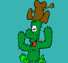 Dibujo Cactus con sombrero pintado por jjfghh