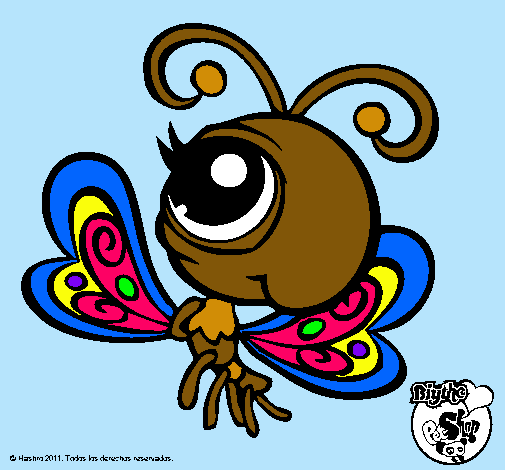 Dibujo Mariposa Littlest Pet Shop 2 pintado por fanity