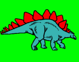 Dibujo Stegosaurus pintado por leo2012