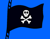 Dibujo Bandera pirata pintado por camio