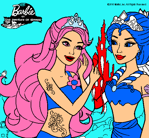 Barbie se despiede de la reina sirena