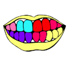 Dibujo Boca y dientes pintado por caterina10