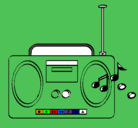Dibujo Radio cassette 2 pintado por 5250255750jj6t6