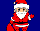 Dibujo Papa Noel 4 pintado por -thom-