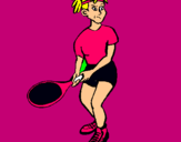 Dibujo Chica tenista pintado por JeeSii  