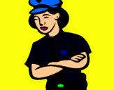 Dibujo Mujer policía pintado por antolacapa