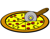 Dibujo Pizza pintado por Caui
