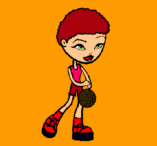 Dibujo Jugadora de básquet pintado por Helga