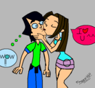 Dibujo Beso pintado por isabimbo