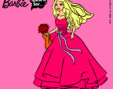 Dibujo Barbie vestida de novia pintado por kuja