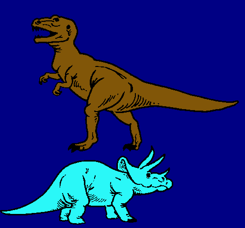 Triceratops y tiranosaurios rex