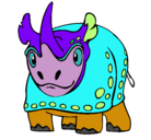 Dibujo Rinoceronte pintado por guilian 
