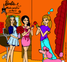 Dibujo Barbie de compras con sus amigas pintado por landi