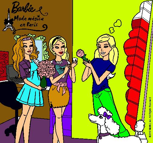 Barbie de compras con sus amigas