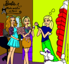 Dibujo Barbie de compras con sus amigas pintado por lily