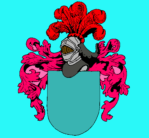 Escudo de armas y casco